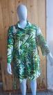 Vestido Camisa Branco com Verde Tamanho 50