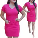 Vestido Camiseta Blusão Feminino Curto Bolsos Algodão