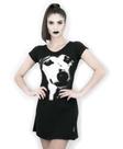Vestido Camiseta Curto Preta - Estampa Cão ANIMI