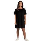 Vestido Camisetão Alongado Oversized Preto