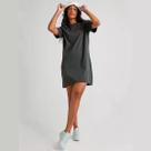 Vestido Camisetão Oversized Femino Estilo Rua Liso Vestido Camisetão Oversized Femino Estilo Rua Liso