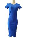 Vestido canelado feminino