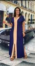 Vestido canelado recortes