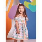 Vestido Castelinho Rosa Alphabeto Vestido Castelinho Rosa Alphabeto