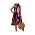 Vestido Casual Abstrato Turquesa E Branco plus Size 3XL Para Mulheres, Verão, Viagem Ao Havai, Vestido Casual Abstrato Turquesa E Branco plus Size 3XL Para Mulheres, Verão, Viagem Ao Havai,