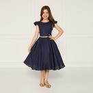 Vestido Casual Azul Marinho Infantil De Festa 15 Anos Liso