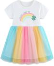 Vestido casual de algodão para meninas hongshilianas de 2 a 8 anos com apliques