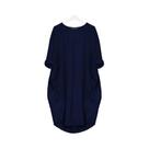 Vestido Casual De Verão plus Size Para Mulheres, Manga Longa Solta, Sólido, Multicolorido, Decote