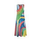 Vestido Casual Elegante Sem Mangas Em V Com Corte a Para Mulheres, Verão 2024