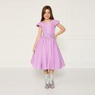 Vestido Casual Infantil Lilás Festa Formatura Laço Dama Vestido Casual Infantil Lilás Festa Formatura Laço Dama
