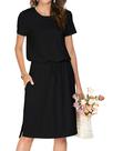 Vestido Casual Simier Fairy Summer Preto com Bolso