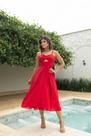 Vestido casual vermelho