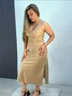 Vestido Cetim - Nude