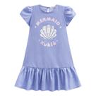 Vestido Chambray Conchas com Bolsa de Paetês