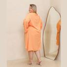 Vestido Chamise Manga 3.4 Gola Polo Plus Size