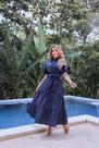 Vestido Chemise 3 Marias Maxi Midi Terra Prometida Cor:MarsalaTamanho:GG