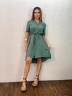 Vestido Chemise Alongada Com Botões Exclusivo Luxo