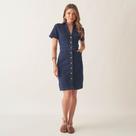 Vestido Chemise Curto com Manga Vestido Chemise Curto com Manga