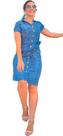 Vestido Chemise Curto Estampado Joyaly Vestido Chemise Curto Estampado Joyaly