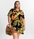 Vestido Chemise Curto Plus Size Secret Glam Preto Vestido Chemise Curto Plus Size Secret Glam Preto
