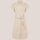 Vestido Chemise Dudalina Curto Liso Ve26 Bege Feminino