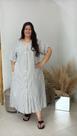 Vestido Chemise Longo em Viscose com Listras tam 54