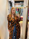 Vestido Chemisier Floral Manga Longa Com Botões
