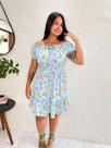 Vestido Ciganinha borboletas Azul Bebê