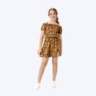 Vestido Ciganinha Florido Infantil Menina Kyly 1001031 Camurca