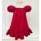 Vestido Ciganinha Infantil Menina Festa Vermelho Algodão 1 Ano
