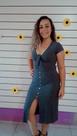 Vestido cinza canelado