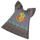 Vestido Cinza NANAI com Estampa de Tigre