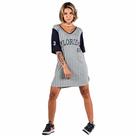 Vestido College Esportivo Florida Estampado Estilo Camiseta