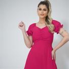 Vestido com bojo manga princesa