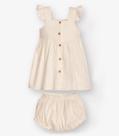 Vestido com Calcinha Bebê Trick Nick Bege