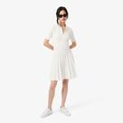 Vestido com Colarinho Polo Plissado