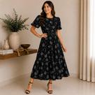 Vestido com forro Moda Evangélica, vestido casual elegante.