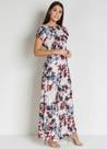 Vestido com recorte floral rosê moda evangélica Vestido com recorte floral rosê moda evangélica