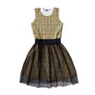 Vestido com Saia de Tule Infantil Menina Hi Angel