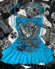 Vestido Com Suspensórios Azul Gótico Y2K Para Meninas, Saia Sexy De Cintura Alta Para Meninas