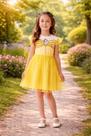 Vestido Com Tule Princesa Bella Aurora Bimbi