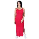 Vestido Costa Nua Longo Festa Com Bojo E Fenda Nas 2 Laterais Vermelho Alcinha