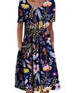 Vestido: Costaric Boho, estampa floral, camiseta feminina de verão 2024