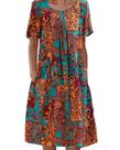 Vestido: Costaric Boho, estampa floral, camiseta feminina de verão 2024