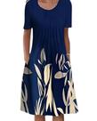 Vestido: Costaric Boho, estampa floral, camiseta feminina de verão 2024