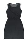 Vestido Cotton Jeans Preto com Babado - Big Bless