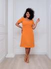 Vestido Crepe Duna Com Bordado Plussize Vestido Crepe Duna Com Bordado Plussize