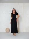 Vestido Cropped Decote em V com Manga Saia Uma Maria