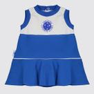 Vestido Cruzeiro Escudo Infantil Azul e Branco
