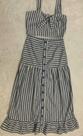 Vestido cumprido listrado